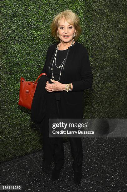 Personality Barbara Walters arrives as Ralph Lauren Presents Exclusive Screening Of Hitchcock's To Catch A Thief Celebrating The Princess Grace...