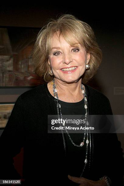 Personality Barbara Walters arrives as Ralph Lauren Presents Exclusive Screening Of Hitchcock's To Catch A Thief Celebrating The Princess Grace...