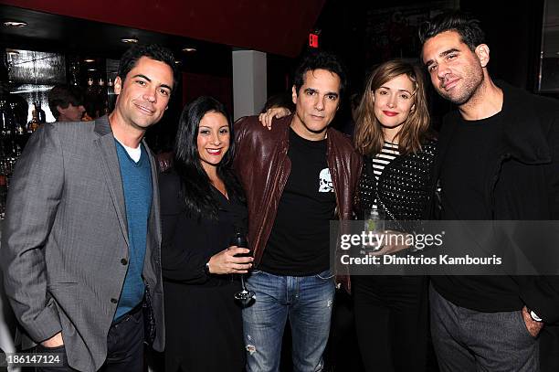 Danny Pino, Lily Pino, Yul Vazquez, Rose Byrne, and Bobby Cannavale attend LAByrinth Theater Company Celebrity Charades 2013 Benefit Gala on October...