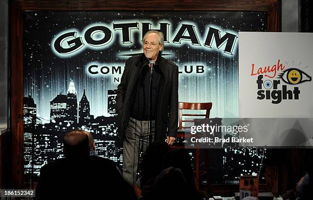 Comedian Robert Klein performs onstage during the 8th Annual Laugh For Sight All-Star Comedy Benefit at Gotham Comedy Club on October 28, 2013 in New...