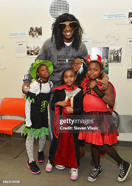 Brooklyn Nets' Andray Blatche hosts a Halloween Monster Mash for 50 children from New York City Housing Authority Brooklyn residences at The Brooklyn...