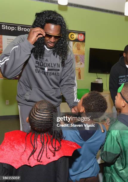 Brooklyn Nets' Andray Blatche hosts a Halloween Monster Mash for 50 children from New York City Housing Authority Brooklyn residences at The Brooklyn...