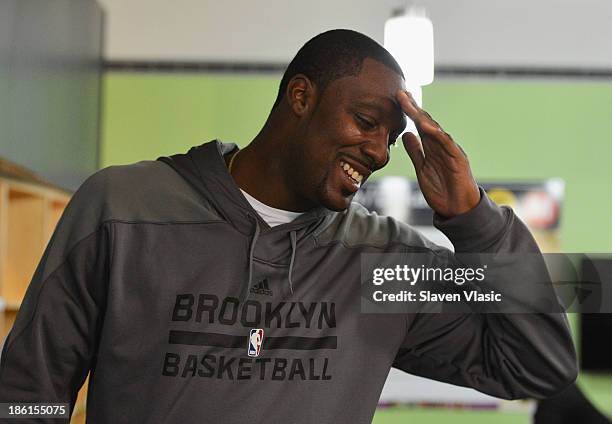 Brooklyn Nets' Andray Blatche hosts a Halloween Monster Mash for 50 children from New York City Housing Authority Brooklyn residences at The Brooklyn...