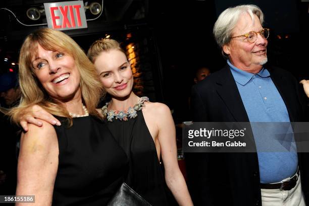 Mother Patricia Bosworth, Kate Bosworth and father Harold Bosworth attend the "Big Sur" premiere after party at Hotel Chantelle on October 28, 2013...
