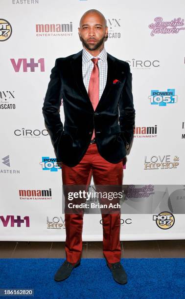 Cast member Joe Budden appears at the VH1 "Love & Hip Hop" Season 4 Premiere at Stage 48 on October 28, 2013 in New York City.