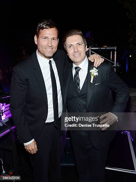 Kaskade and Pasquale Rotella during Pasquale Rotella's wedding reception at Disneyland on September 10, 2013 in Anaheim, California.