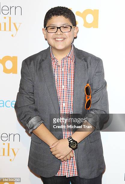 Rico Rodriguez arrives at USA Network Hosts "Modern Family" fan appreciation day held at Westwood Village Theatre on October 28, 2013 in Westwood,...