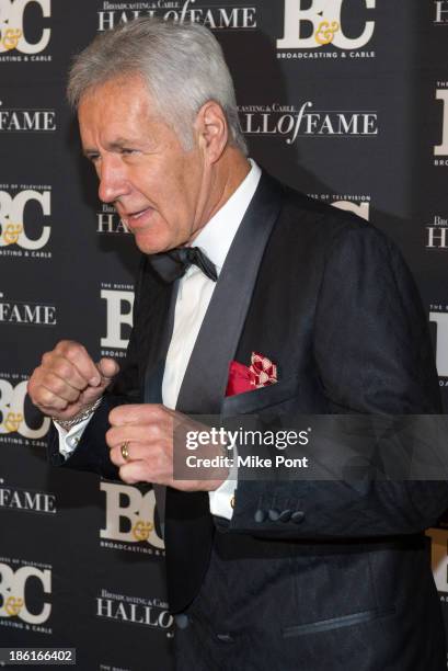 Television Personality Alex Trebek attends the Broadcasting and Cable 23rd Annual Hall of Fame Awards Dinner at The Waldorf Astoria on October 28,...