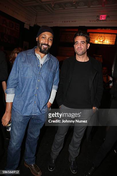 Jesse L. Martin and Bobby Cannavale attend the LAByrinth Theater Company Celebrity Charades 2013 benefit gala at Capitale on October 28, 2013 in New...