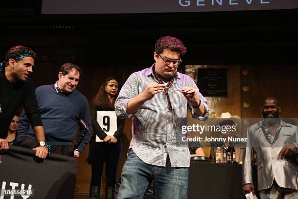 Bobby Cannavale, Richard Kind, Bobby Moynihan and Craig Grant attend the LAByrinth Theater Company Celebrity Charades 2013 benefit gala at Capitale...