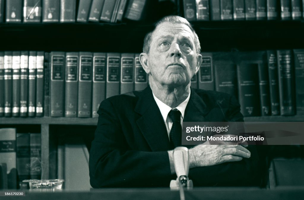 Erskine Caldwell smoking a cigarette
