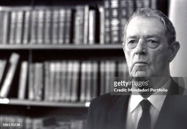Portrait of American writer and journalist Erskine Caldwell. 1975.