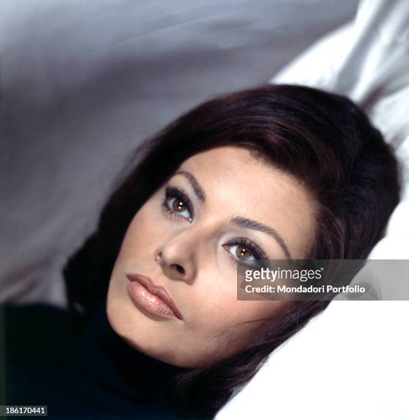 Portrait of Italian actress Sophia Loren . Italy, 1950s.