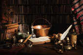 Alchemist kitchen or laboratory