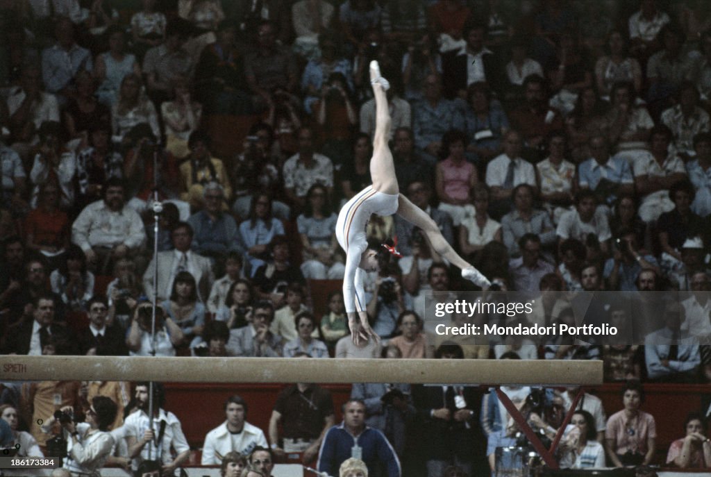 Nadia Comaneci at Montreal Olympic games