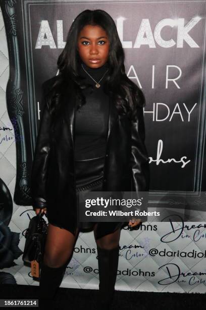 Celina Smith attends Daria Johns All Black Affair Birthday Celebration on December 16, 2023 in Los Angeles, California.