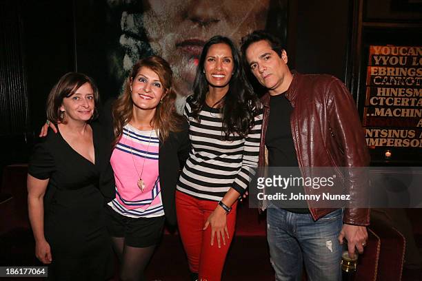 Rachel Dratch, Nia Vardalos, Padma Lakshmi and Yul Vazquez attend the LAByrinth Theater Company Celebrity Charades 2013 benefit gala at Capitale on...