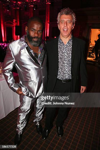 Craig Grant and Eric Bogosian attend the LAByrinth Theater Company Celebrity Charades 2013 benefit gala at Capitale on October 28, 2013 in New York...