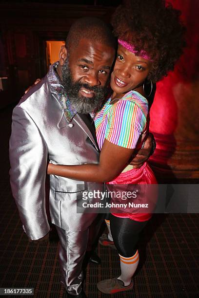 Craig Grant and Yolonda Ross attend the LAByrinth Theater Company Celebrity Charades 2013 benefit gala at Capitale on October 28, 2013 in New York...