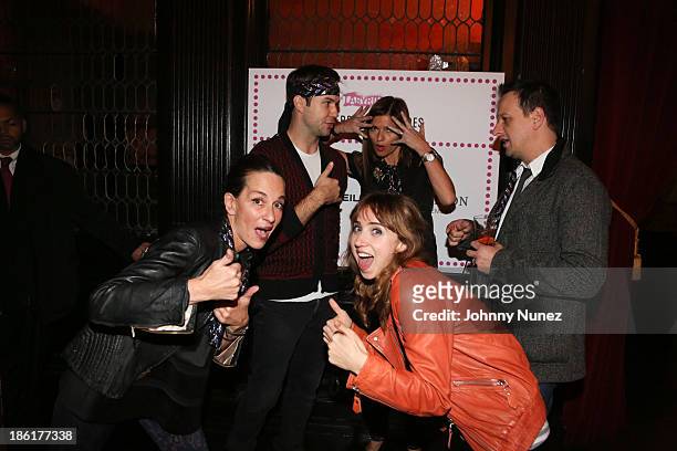 Cynthia Rowley, Taran Killam, Jill Hennessy, Josh Charles and Zoe Kazan attend the LAByrinth Theater Company Celebrity Charades 2013 benefit gala at...