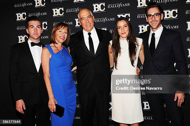 Chairman and CEO at Twentieth Century Fox, Gary Newman poses for photos with his family at the Broadcasting And Cable 23rd Annual Hall Of Fame Awards...