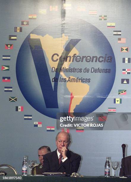 The Chilean President Ricardo Lagos participates in the opening of the Vth Defense Ministers of the Americas Conference in Santiago, Chile, 19...