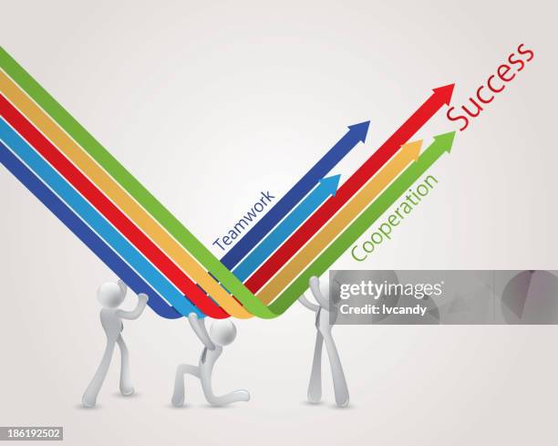 cooperation - shift perception stock illustrations