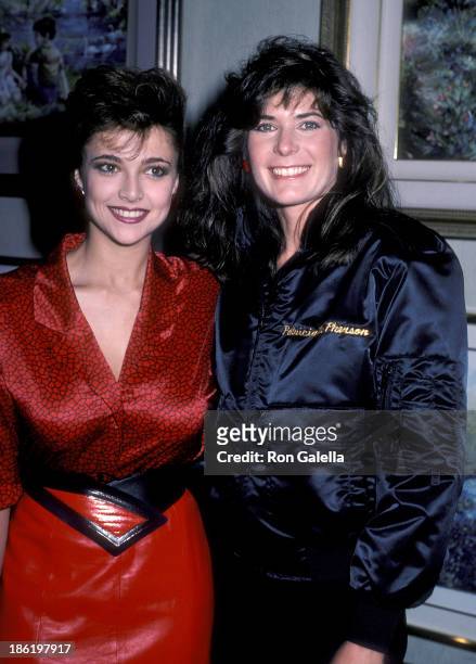 Actress Emma Samms and actress Patricia McPherson attend Art Auction and Cocktail Reception to Benefit the Starlight Foundation on January 17, 1986...