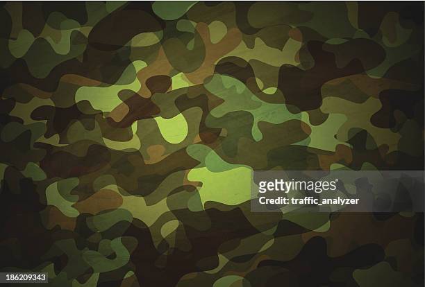 stockillustraties, clipart, cartoons en iconen met camouflage pattern - camouflagekleding