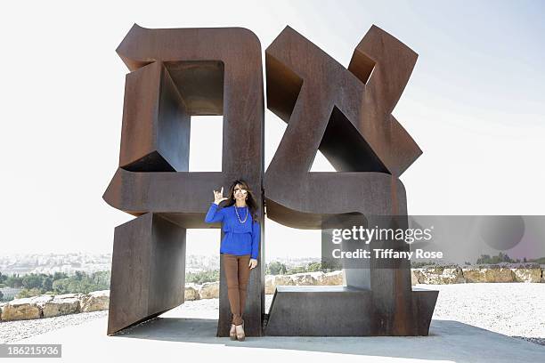 Paula Abdul visits the Israel Museum on October 29, 2013 in Jerusalem, Israel.