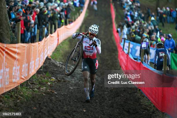 Ceylin Del Carmen Alvarado of The Netherlands and Team Alpecin-Deceuninck competes during the 14th UCI Cyclo-Cross World Cup Namur 2023, Women's...