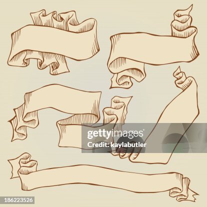 Scetsha Ribbon Sketch Ribbon Set High-Res Vector Graphic - Getty Images