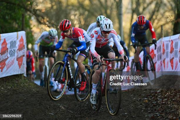 Eli Iserbyt of Belgium and Team Pauwels Sauzen - Bingoal competes during the 14th UCI Cyclo-Cross World Cup Namur 2023, Men's Elite on December 17,...