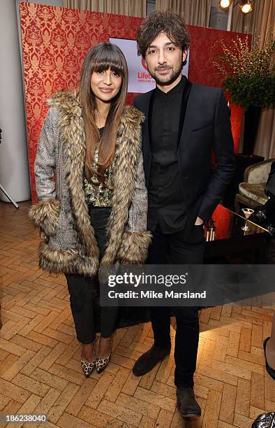 Zara Martin and Alex Zane attend the launch of new entertainment channel 'Lifetime' at One Marylebone on October 29, 2013 in London, England.