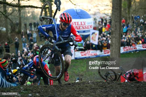 Joris Nieuwenhuis of The Netherlands and Team Baloise Trek Lions competes during the 14th UCI Cyclo-Cross World Cup Namur 2023, Men's Elite on...