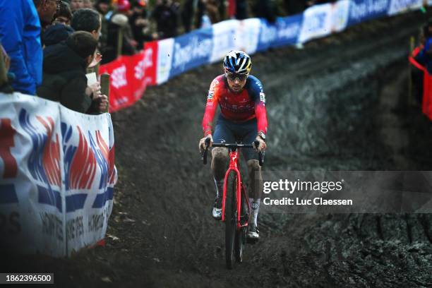 Thomas Pidcock of The United Kingdom and Team INEOS Grenadiers competes during the 14th UCI Cyclo-Cross World Cup Namur 2023, Men's Elite on December...