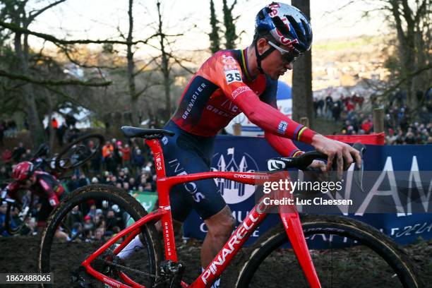 Thomas Pidcock of The United Kingdom and Team INEOS Grenadiers competes during the 14th UCI Cyclo-Cross World Cup Namur 2023, Men's Elite on December...