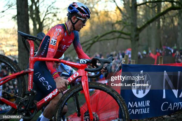 Thomas Pidcock of The United Kingdom and Team INEOS Grenadiers competes during the 14th UCI Cyclo-Cross World Cup Namur 2023, Men's Elite on December...