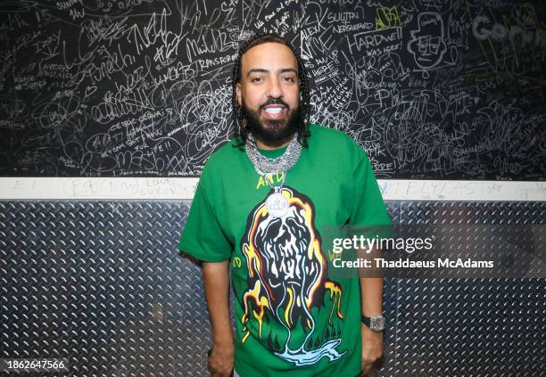French Montana poses for a picture at LIV nightclub on November 10, 2023 in Miami, Florida.
