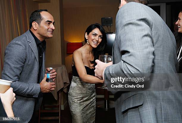 Actors Navid Negahban and Nazanin Boniadi attend the Secrets of Homeland, a panel discussion of the SHOWTIME hit series "Homeland" at the Sheraton...