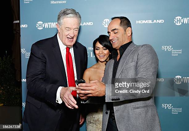 Former CIA Directorate of Operations Jack Devine and actors Nazanin Boniadi and Navid Negahban attend the Secrets of Homeland, a panel discussion of...