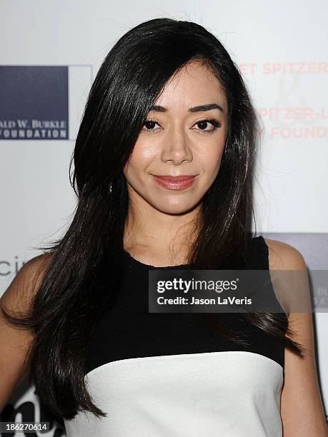 Actress Aimee Garcia attends Share Our Strength's No Kid Hungry dinner at Ron Burkle's Green Acres Estate on October 29, 2013 in Beverly Hills,...