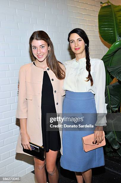 Colette Rose McDermott and actress Shiva Rose attend Chloe Los Angeles Fashion Show & Dinner hosted by Clare Waight Keller, January Jones and Lisa...