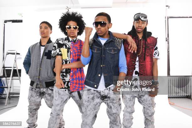 Mindless Behavior pose during a portrait session at John Ricard Studio on March 12, 2013 in New York City.