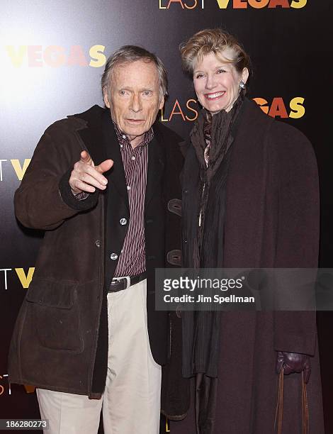 Dick Cavett and wife Martha Rogers attend the "Last Vegas" premiere at the Ziegfeld Theater on October 29, 2013 in New York City.