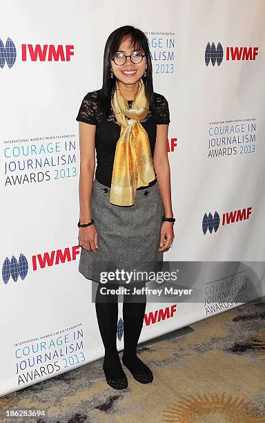 Honoree Bopha Phorn arrives at the 2013 International Women's Media Foundation's Courage In Journalism Awards at The Beverly Hills Hotel on October...