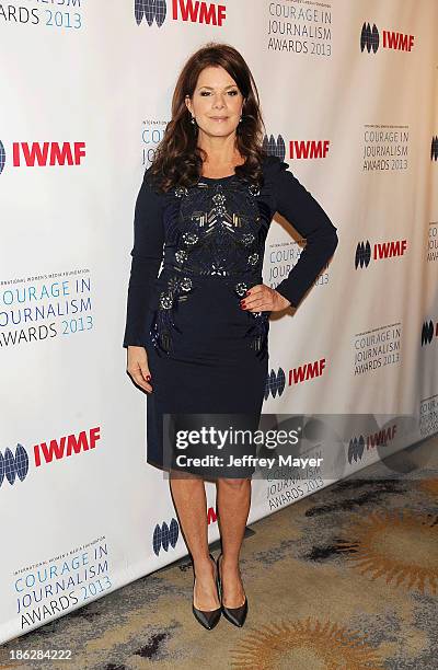 Actress Marcia Gay Harden arrives at the 2013 International Women's Media Foundation's Courage In Journalism Awards at The Beverly Hills Hotel on...