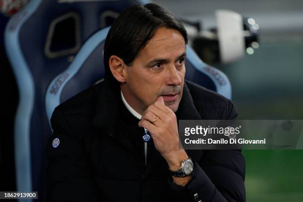Simone Inzaghi head coach FC Internazionale during the Serie A TIM match between SS Lazio and FC Internazionale at Stadio Olimpico on December 17,...