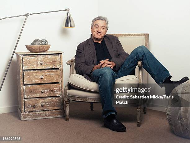 Actor Robert De Niro is photographed for Paris Match on October 15, 2013 in Saint-Denis, France.