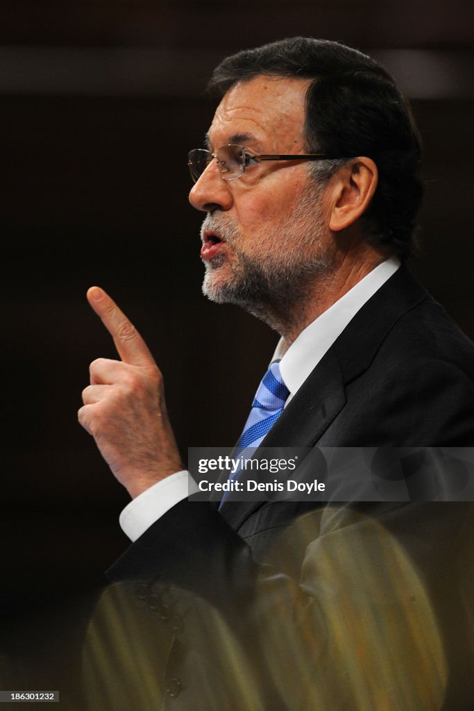 Prime Minister Rajoy Addresses Parliament About Mass US Eavesdropping